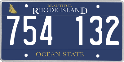 RI license plate 754132