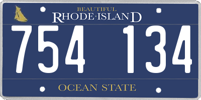 RI license plate 754134