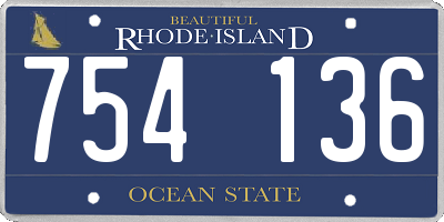 RI license plate 754136