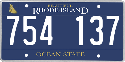 RI license plate 754137
