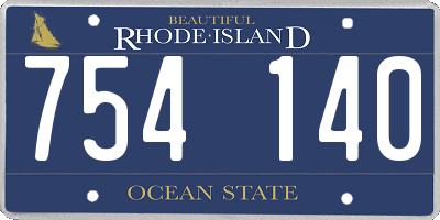 RI license plate 754140