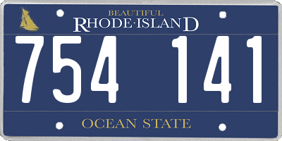 RI license plate 754141