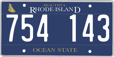 RI license plate 754143