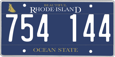 RI license plate 754144