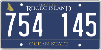 RI license plate 754145