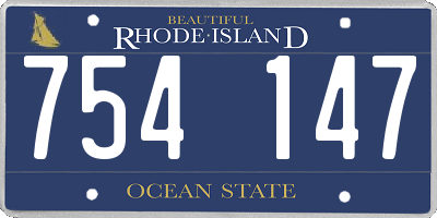 RI license plate 754147