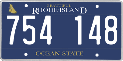 RI license plate 754148