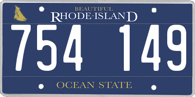 RI license plate 754149