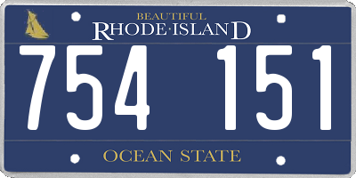 RI license plate 754151
