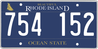 RI license plate 754152