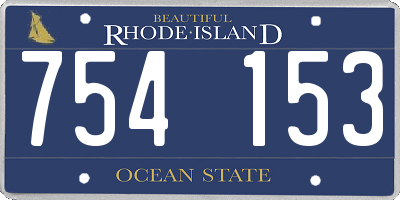 RI license plate 754153