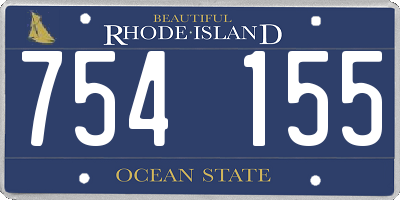 RI license plate 754155