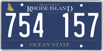 RI license plate 754157
