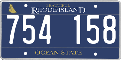 RI license plate 754158