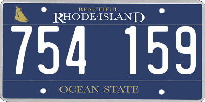 RI license plate 754159