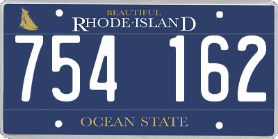 RI license plate 754162