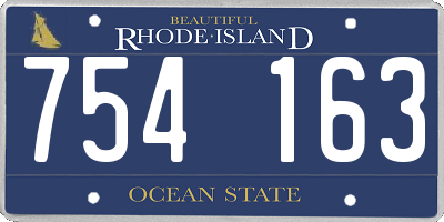 RI license plate 754163