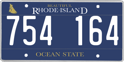 RI license plate 754164