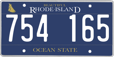 RI license plate 754165