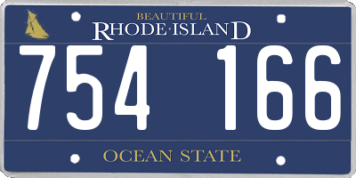 RI license plate 754166