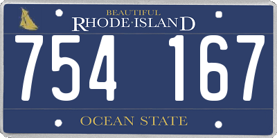 RI license plate 754167