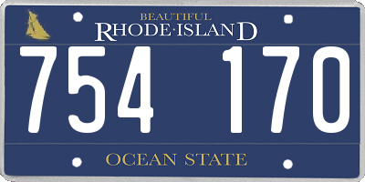 RI license plate 754170