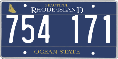 RI license plate 754171
