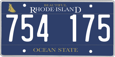 RI license plate 754175