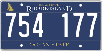 RI license plate 754177
