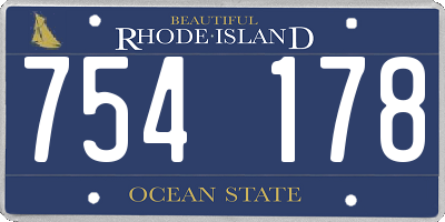 RI license plate 754178