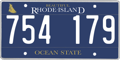 RI license plate 754179