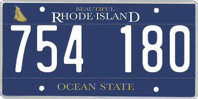 RI license plate 754180