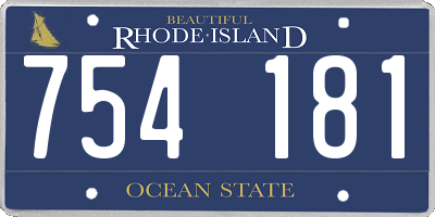 RI license plate 754181
