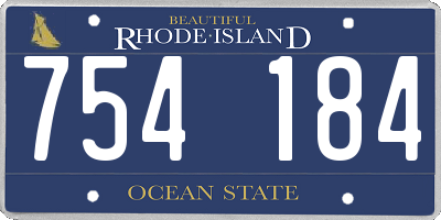 RI license plate 754184