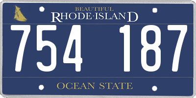RI license plate 754187