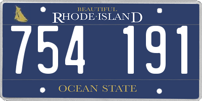 RI license plate 754191