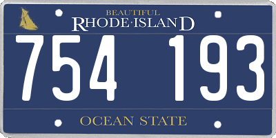 RI license plate 754193