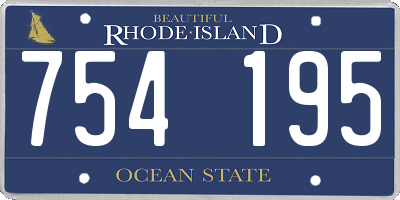 RI license plate 754195