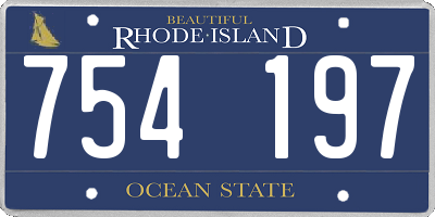 RI license plate 754197