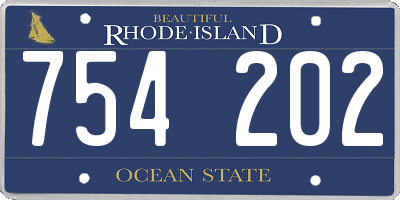 RI license plate 754202