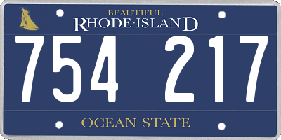 RI license plate 754217