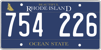 RI license plate 754226