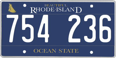RI license plate 754236