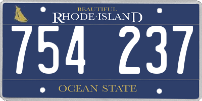RI license plate 754237