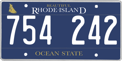 RI license plate 754242
