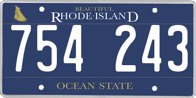 RI license plate 754243