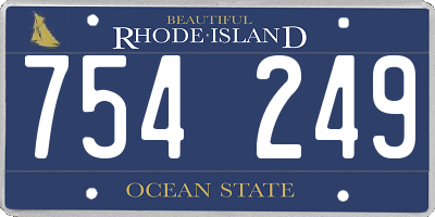 RI license plate 754249