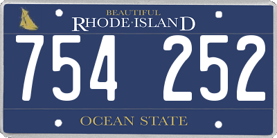 RI license plate 754252
