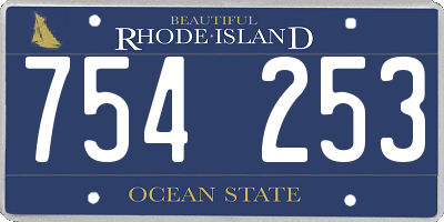 RI license plate 754253