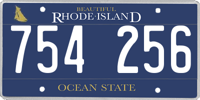 RI license plate 754256